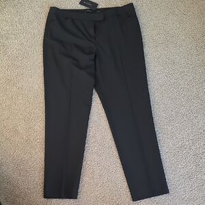 Lafayette 148 Women's Unlined Wool Black Straight Leg Pants 12